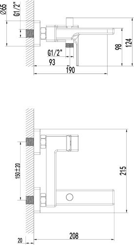 Смеситель для ванны с душем STWORKI Ольтен S39100CR хром в Крымске