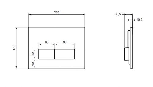 Ideal Standart W3710AA Фиксируемая к стене рама для монтажа подвесных унитазов, с двойной хромированной панелью смыва Ideal Standard в Крымске