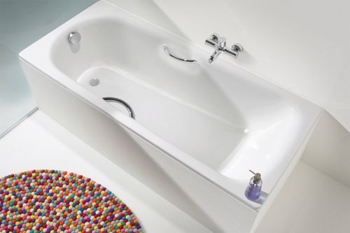 Kaldewei Eurowa Verp. Стальная ванна 150*70*39, alpine white, без ножек, с отверстиями для ручек в Крымске