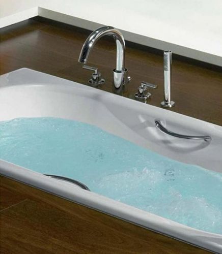Roca MALIBU Чугунная ванна 170х70, противоскользящее покрытие, с отверстиями для ручек в Крымске